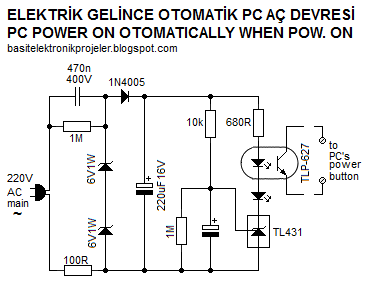 Automatic PC turn On circuit