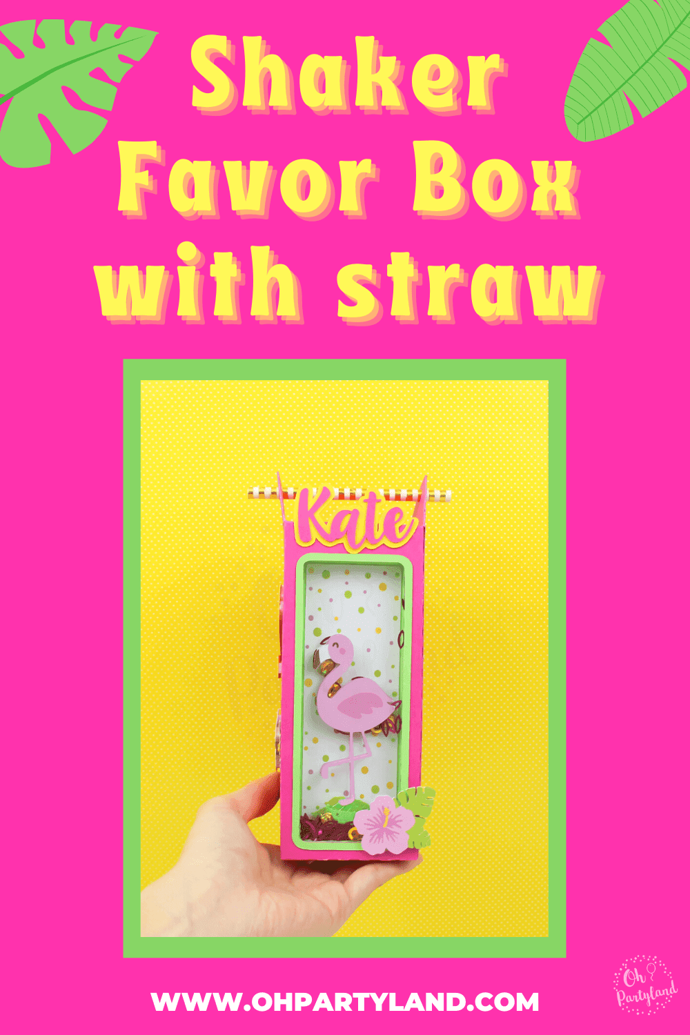 shaker favor box with straw