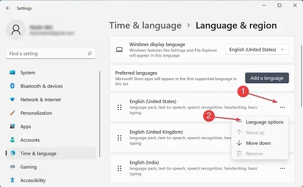 استخدم تطبيق الإعدادات