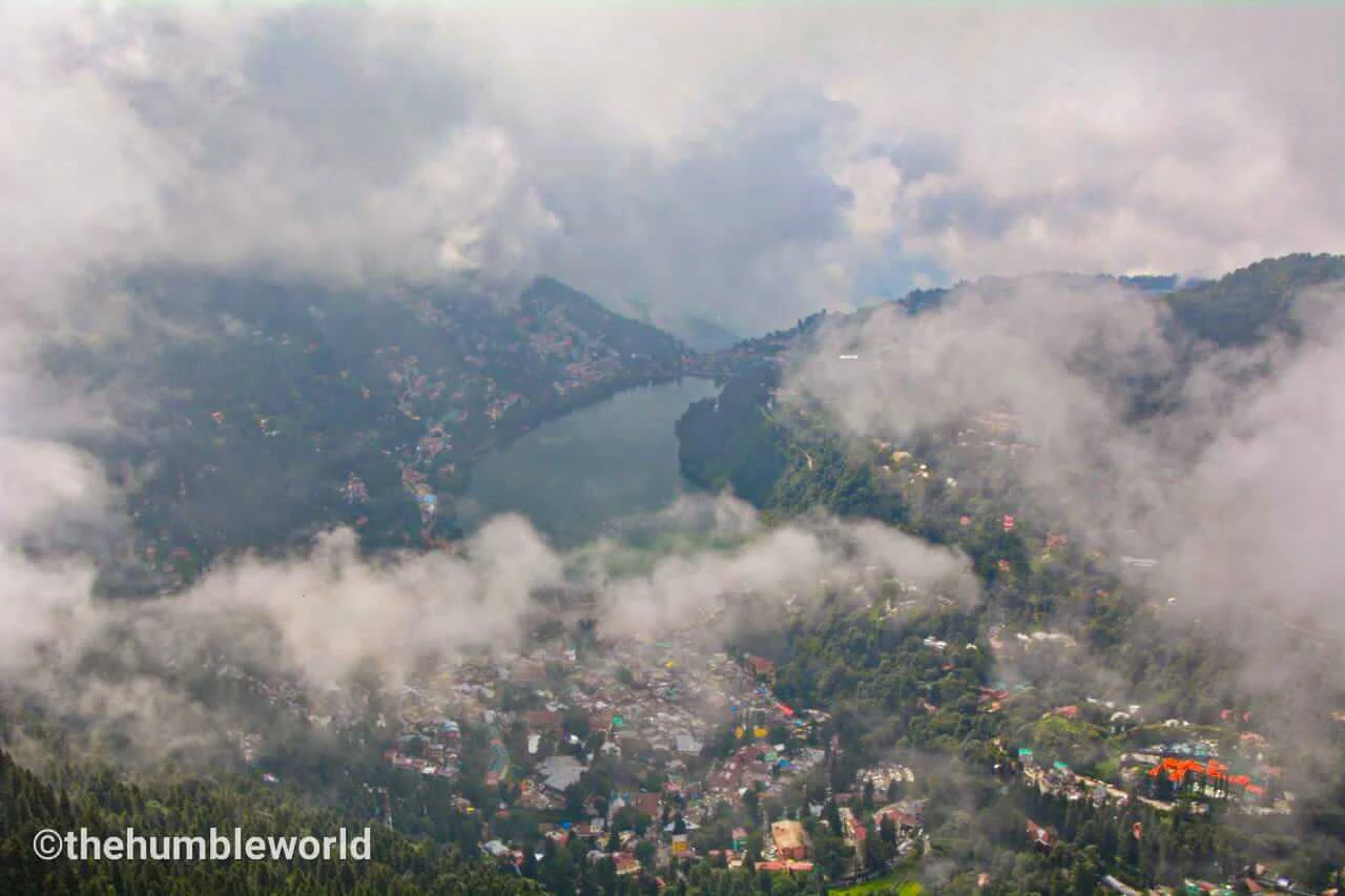 Beautiful panoramic view of Nainital