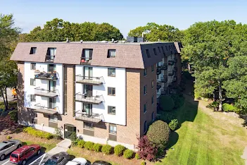 Exterior of apartment building at Weymouth Commons