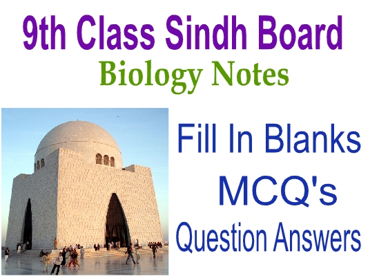 Ninth Biology Notes Sindh Board