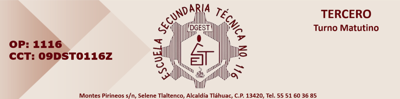 BLOG TERCER GRADO SEC. TÉCNICA 116