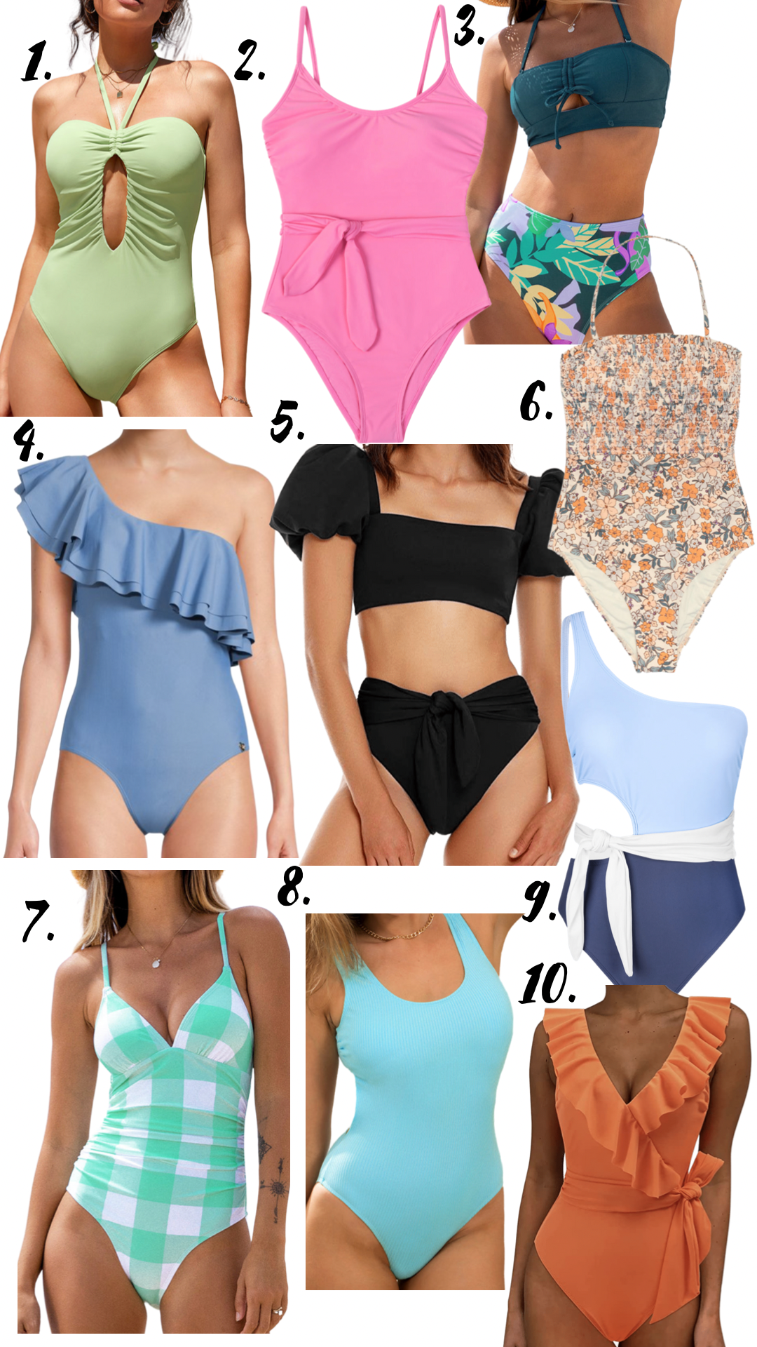 40 Swimsuits Under $40 - Something Delightful Blog #affordableswimsuits #amazonswim #cupshe