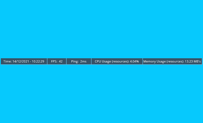 MTA SA FiveM Time, FPS, Ping, CPU, Memory Resource