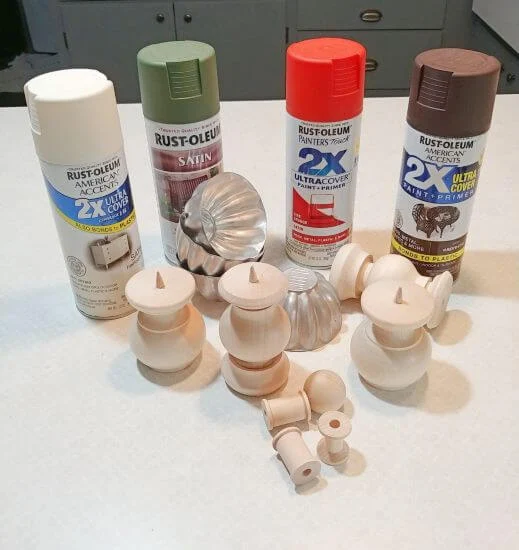 DIY Mushrooms from Furniture Legs and Jello Molds