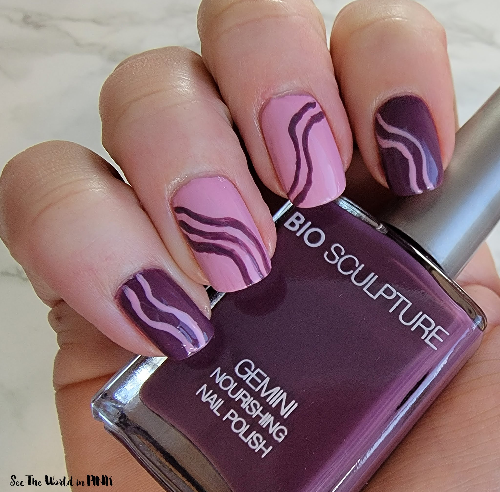 Manicure Monday - Purple Squiggle Nails