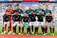 SELECCIÓN DE MÉXICO - Temporada 2017-18 - Guillermo Ochoa, Hugo Ayala, Carlos Salcedo, Héctor Herrera, Héctor Moreno; Hirving Lozano, Jesus Gallardo, Andrés Guardado, Carlos Vela, Miguel Layún, y Javier Chicharito Hernández. SELECCIÓN DE ALEMANIA 0 SELECCIÓN DE MÉXICO 1 (Hirving Lozano). 17/06/2018. Copa Mundial de la FIFA Rusia 2018, fase de grupos, Grupo F, 1ª jornada. Moscú, Rusia, estadio Luzhniki.