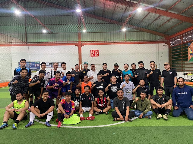 Silaturahmi, 234 SC Regwil Karawang Tanding Futsal Dengan BOC HIPMI Karawang
