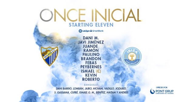 Málaga - UD Ibiza, alineaciones oficiales