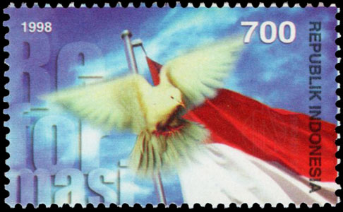 Indonesian Postage Stamp I-551 Political Reforms 700 rupiah 1998