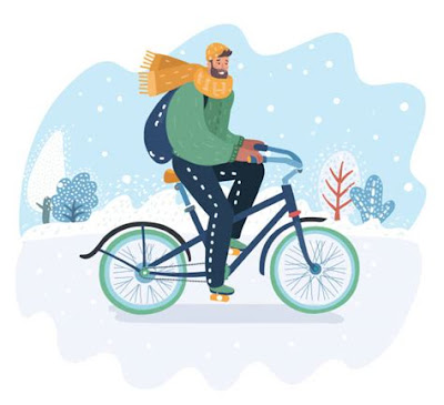 Biking in snow