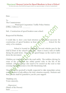 sample petition letter for speed humps