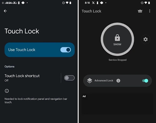 تطبيق Touch Lock لمنع اللمسات العرضية على هواتف Samsung