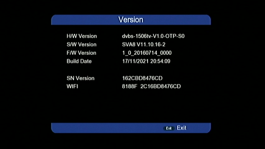 1506TV BUILT-IN WIFI DVB FINDER SVA8 V11.10.16 SOFTWARE UPDATE