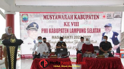 Asisten I Buka Muskab PMI Lampung Selatan Ke- VIII
