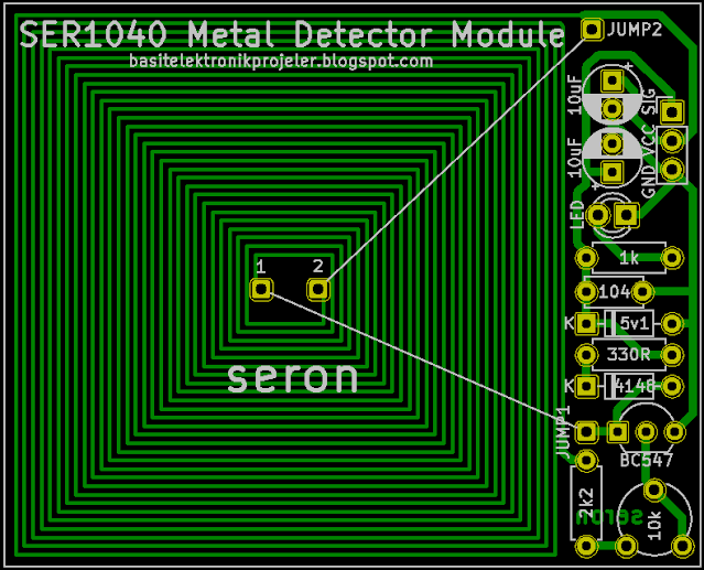 Metal detector module for arduino