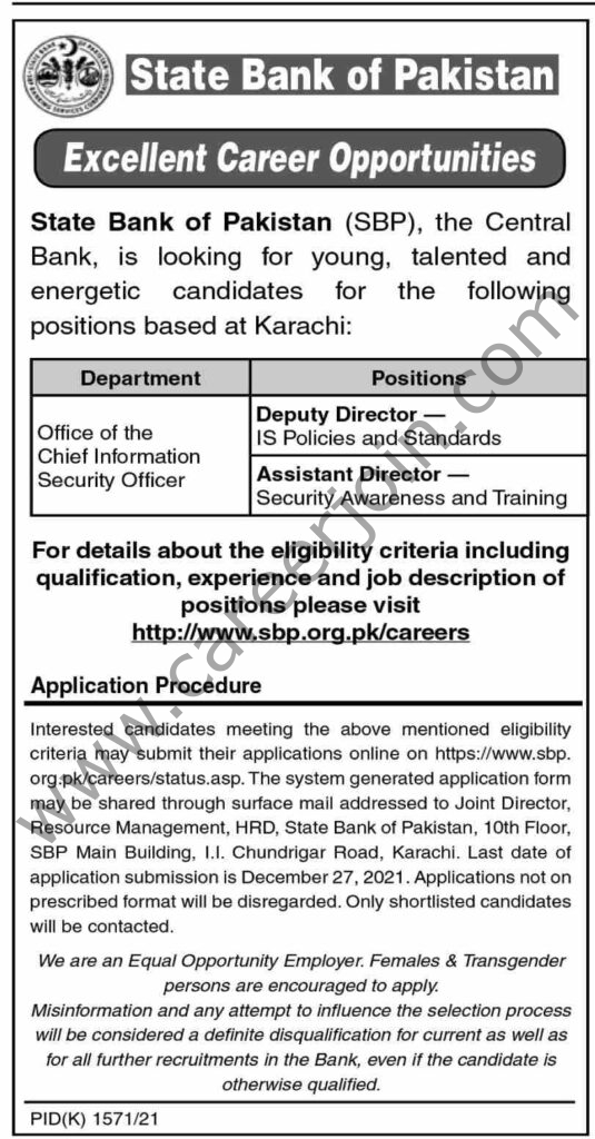 http://www.sbp.org.pk/careers - SBP State Bank of Pakistan Jobs 2022 in Pakistan