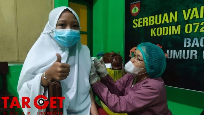 Kodim 0726 Sukoharjo Serbuan Vaksinasi Covid 19 Untuk Anak di 4 Tempat 