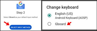 Select input method me gboard par click kare