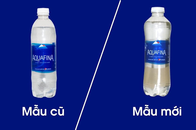 Aquafina 500ml mẫu cũ và mới