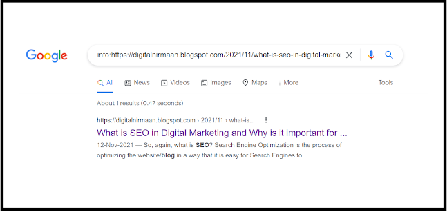 how to check if a web page is indexed or not