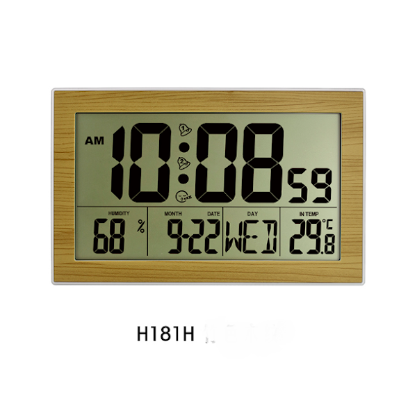 Đồng hồ led treo tường hiển thị nhiệt độ - độ ẩm  - H181H