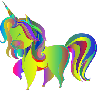 Image of a colorful unicorn