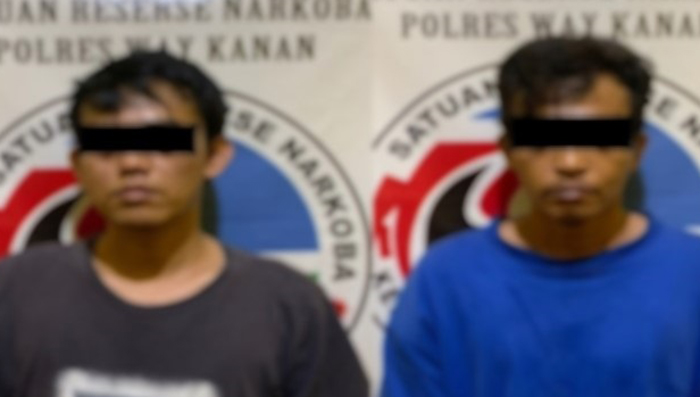 Diduga Edarkan Sabu di Gistang, Dua Pemuda Asal Lambar & Waykanan Ditangkap Polisi