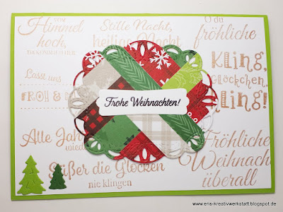 Weihnachtskarten mit Designerpapier Patchwork-Technik Stampin' Up! www.eris-kreativwerkstatt.blogspot.de