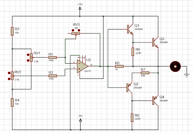 dc motor controller with ua741 op amp circuit diagram