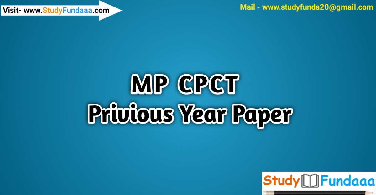 MP CPCT Previous Year Papers Mock Test
