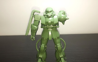 Gerakan memutar dari lengan kit gunpla 1/144 FG Zaku II