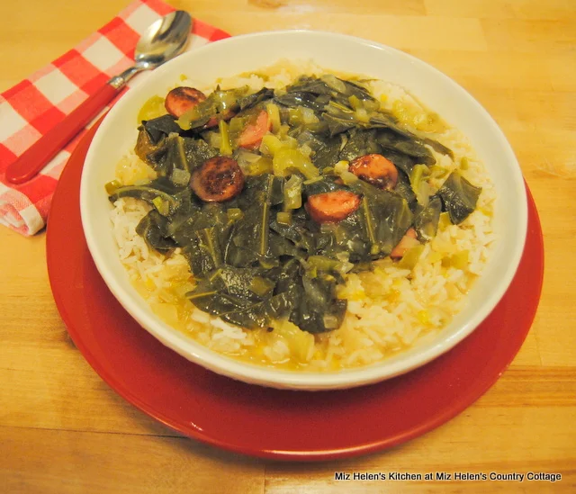 Cajun Collards and Sausage Gumbo at Miz Helen's Country Cottage