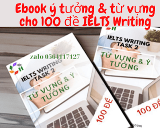 Share Ebook ý tưởng & từ vựng cho 100 đề IELTS Writing - Luyện thi ielts cùng ielts nguyễn Huyền