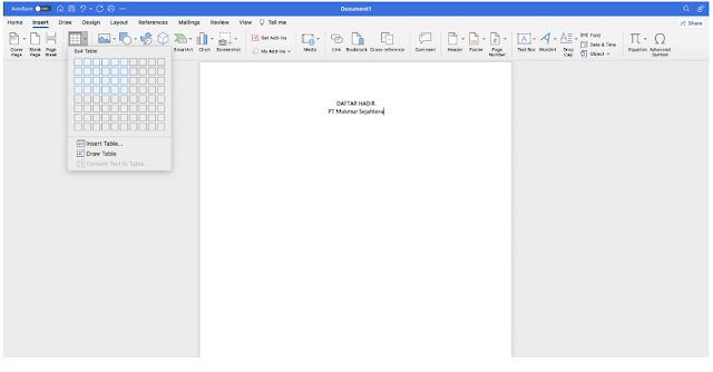 Membuat Absensi di Microsoft Excel dan Word