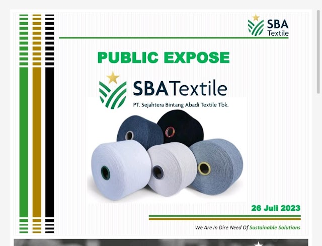 Public Expose 2023 PT. Sejahtera Bintang Abadi Textile Tbk