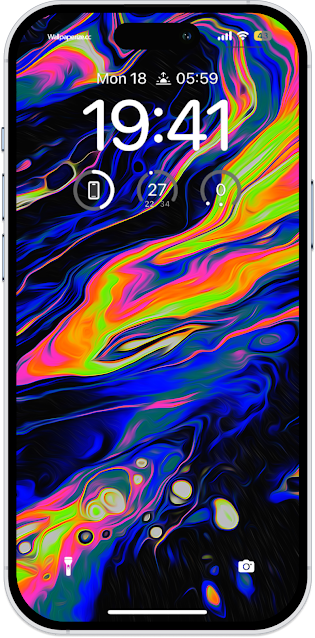 FLUID ABSTRACT DESIGN COLORFUL BACKGROUND WALLPAPER FOR IPHONE 16 PRO