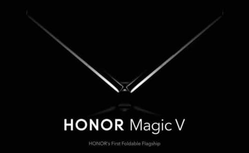 Honor is promoting its first Magic V . foldable phone