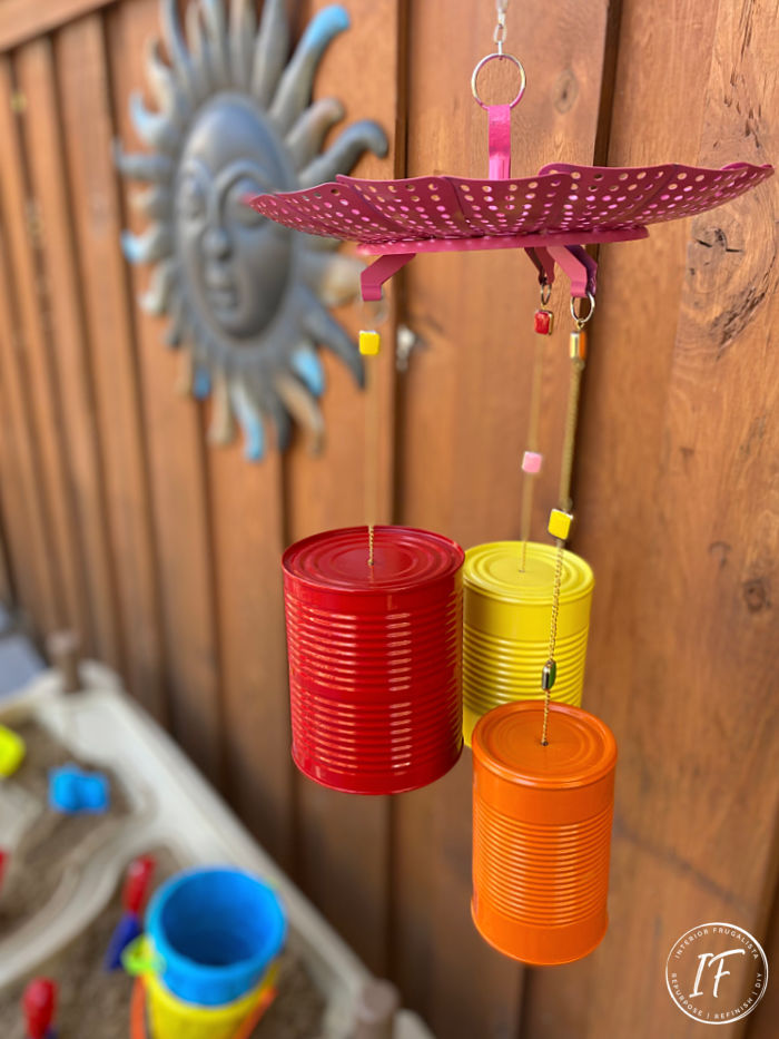 Upcycled Tin Can Wind Chimes is the third most popular project post of 2021 at Interior Frugalista.