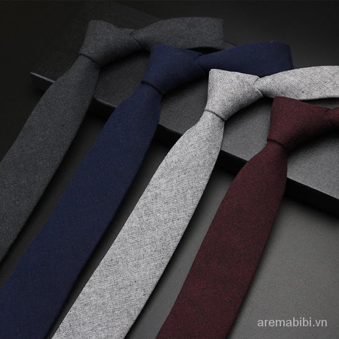 [ aremabibi.vn ] Men's European and American Style British Style Solid Color Vintage Gentleman Formal Wear Wedding Tie Narrow6cm Hand-Based Necktie