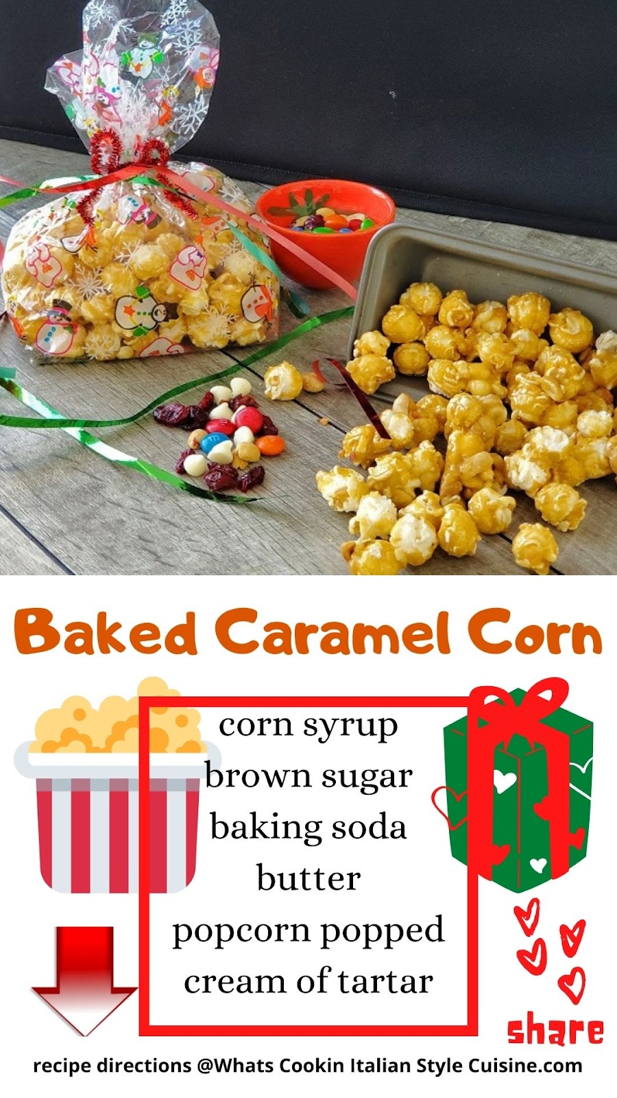 pin for later how to make baked caramel corn