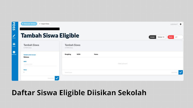 Siswa eligible ditentukan oleh sekolah