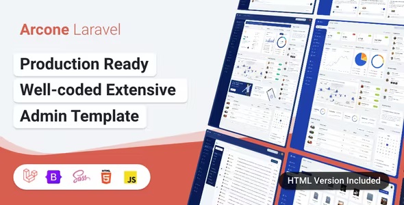 Best HTML + Laravel 8 Bootstrap 5 Admin Dashboard Template