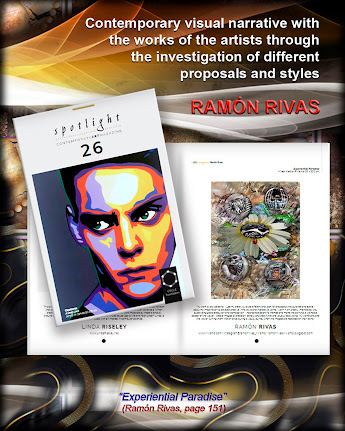 El número 26 de la Revista Spotlight. La obra de Ramón Rivas,  "Experiential Paradise", está en la página 151