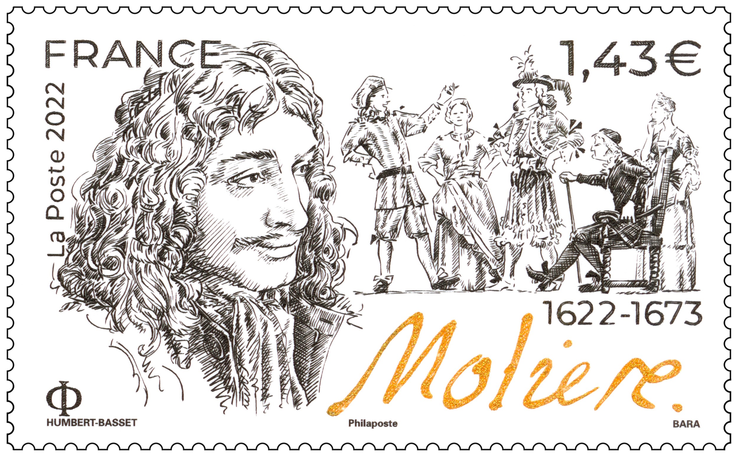 Philatélie, Timbre Molière