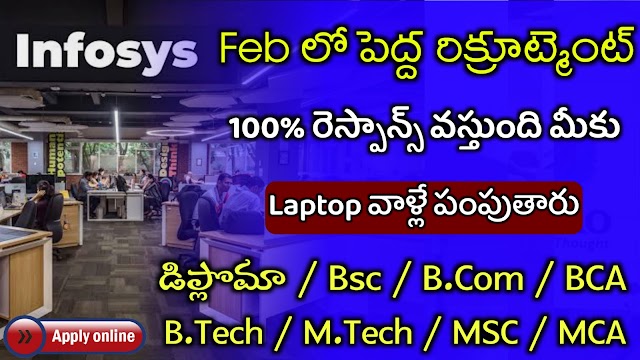 Infosys Btech,Mtech,MCA,MSC Jobs Recruitment 2022