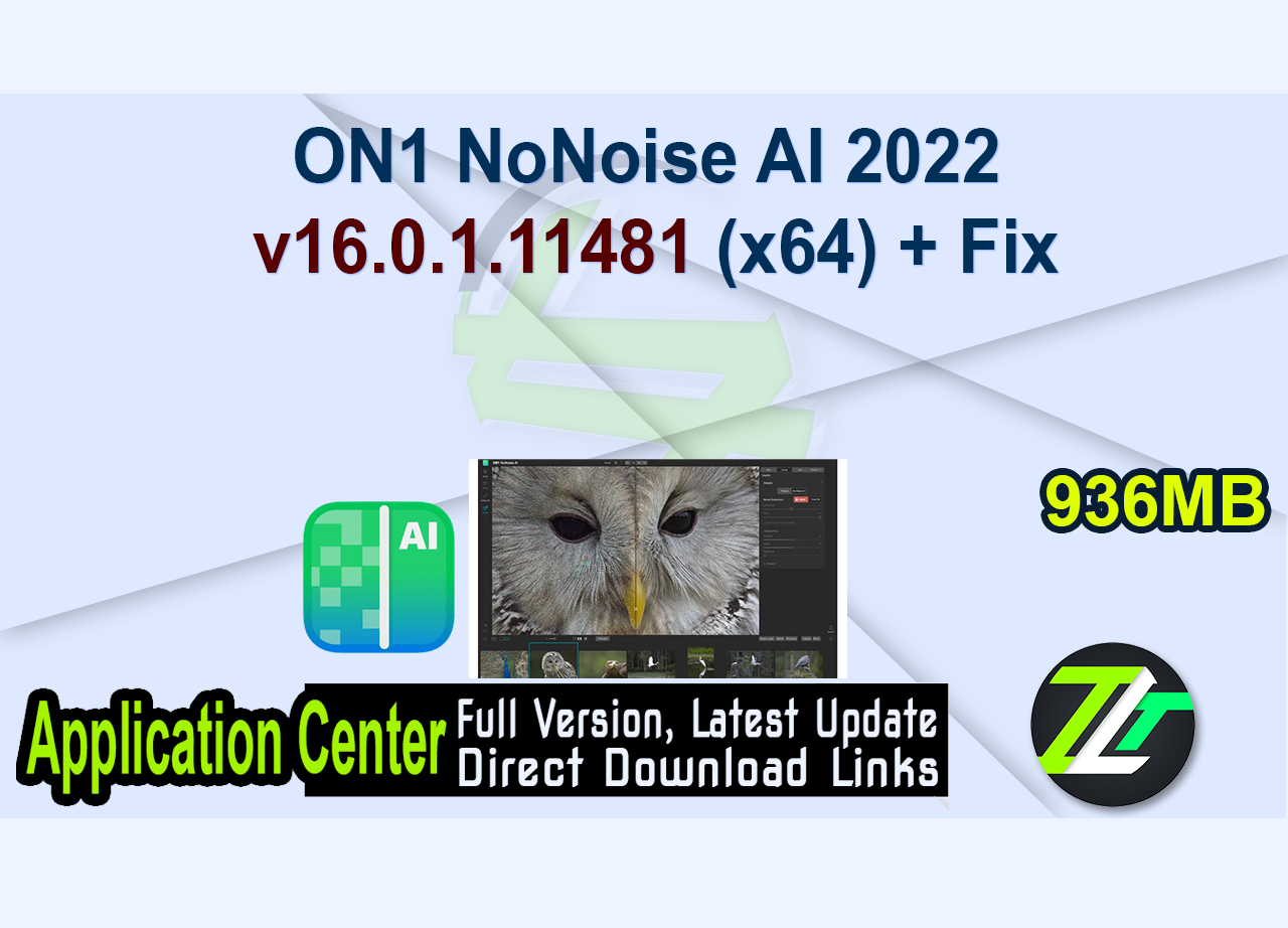 ON1 NoNoise AI 2022 v16.0.1.11481 (x64) + Fix
