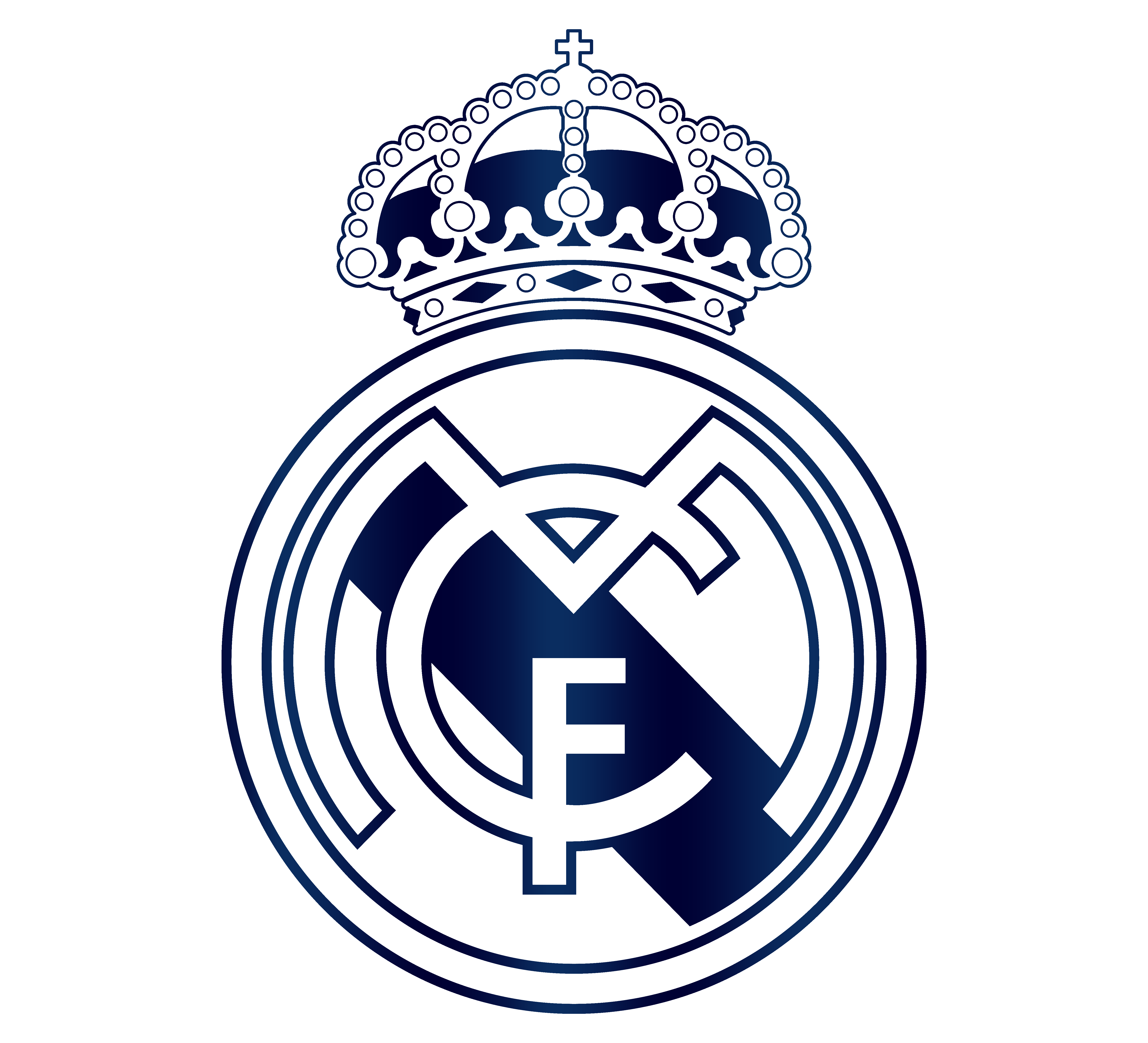 Logo Real Madrid Color Azul Metalico
