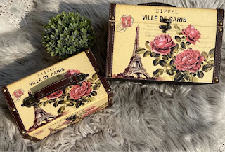 PARIS SUMMER VINTAGE STORAGE BOX SET